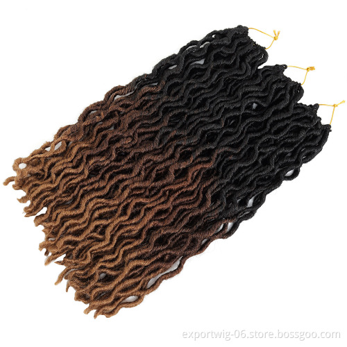 Crochet faux locs gypsy goddess locs synthetic braiding hair extensions wavy gypsy locs Passion Twist Hair gypsy crochet hair